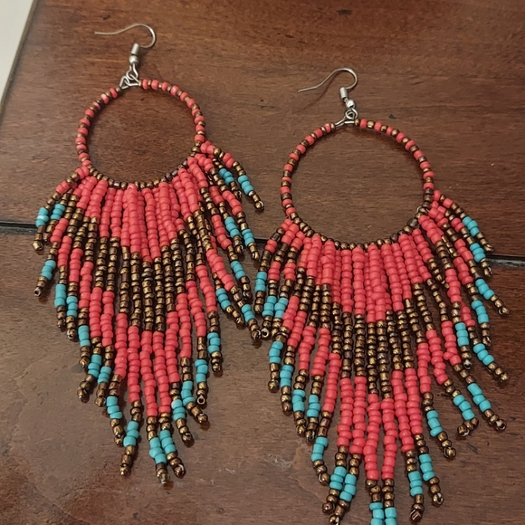 Handmade Beaded Earrings - Picture 5 of 6